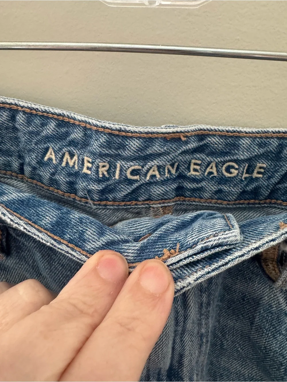 American Eagle Outfitters Tomgirl Short Distressed Denim Shorts - Blue